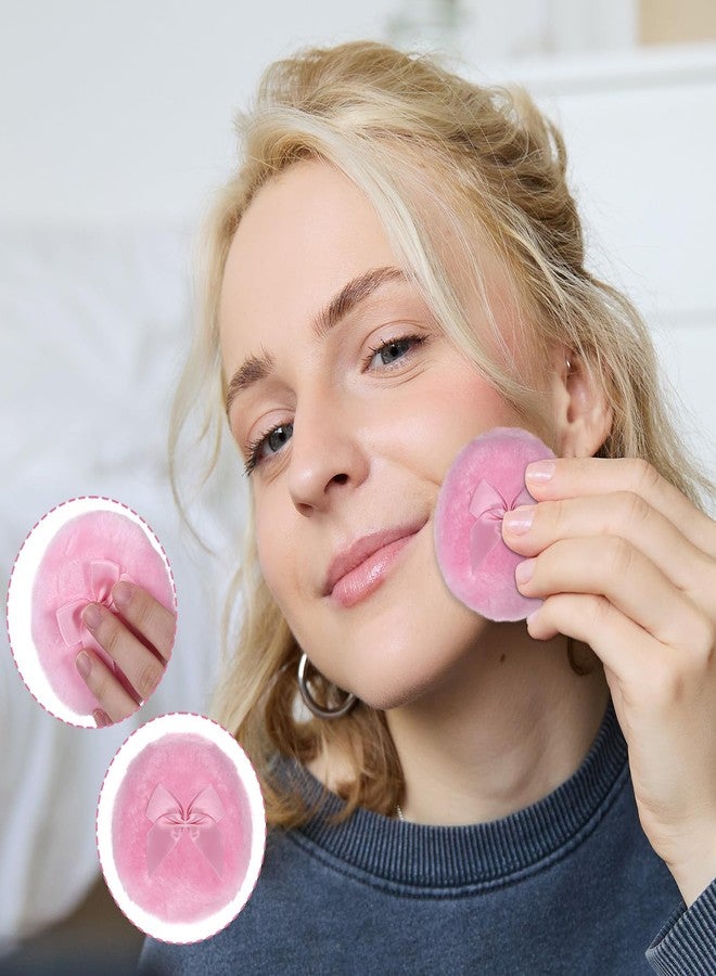 Aeaocvo 2 Pcs Large Body Powder Puff, 3.5 Inch Soft Washable Reusable Dusting Big Fluffy Powder Puff for Wet Dry Makeup Face Body - Image 4